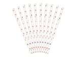 Picture of Paper Straws - Rose gold Foiled heart (10pcs)