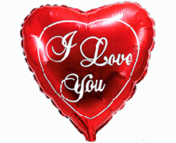 Μπαλόνι Foil σε σχήμα Καρδιά - I love you (45εκ)