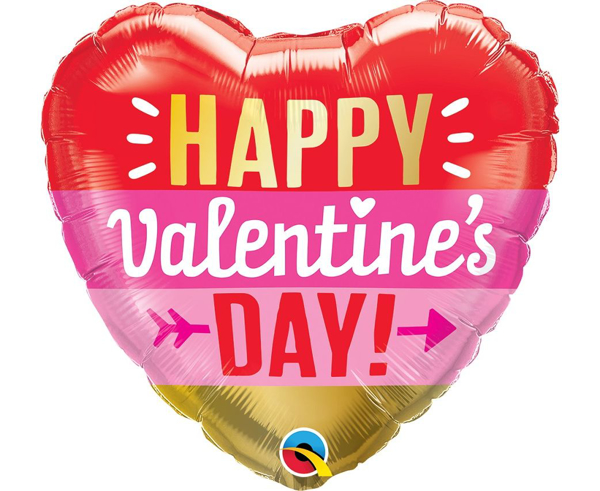 Μπαλόνι Foil σε σχήμα Καρδιά - Happy Valentine's day
