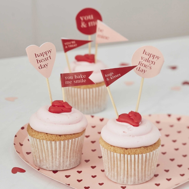 Διακοσμητικά για cupcakes - Happy Valentine's