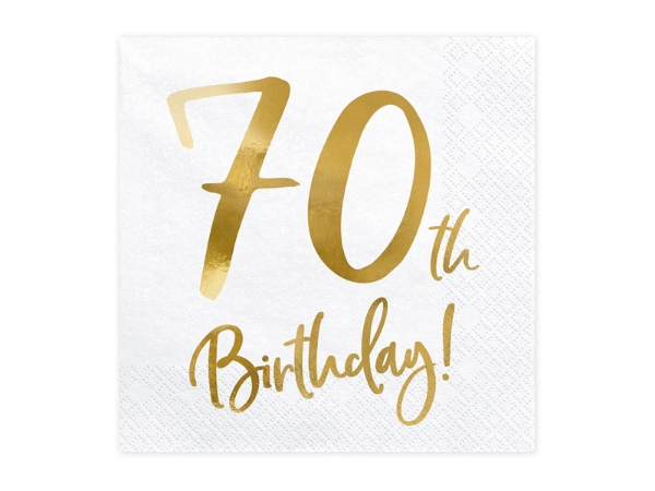 Picture of Paper napkins - 70th Birthday! (20pcs)