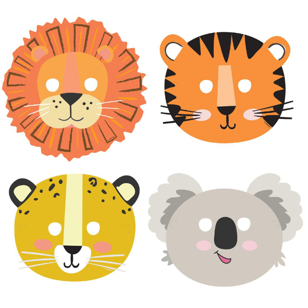 Picture of Party masks - Get wild (set of 8)
