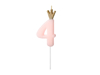 Picture of Pastel pink candle 4 with crown