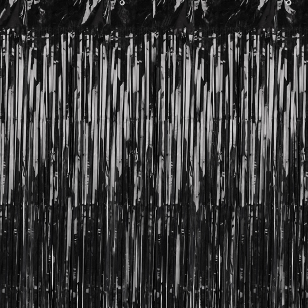 Μαύρη διακοσμητική κουρτίνα (0,90μ x 2,50μ)