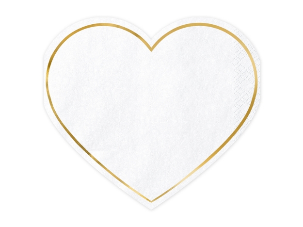 Χαρτοπετσέτες σε σχήμα καρδιάς (20τμχ)