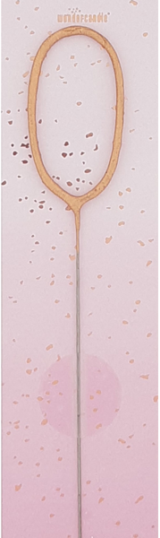 Σπινθηροβόλο κερί ροζ χρυσό - Αριθμός 0