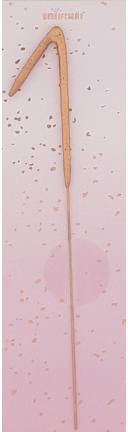 Σπινθηροβόλο κερί ροζ χρυσό - Αριθμός 1
