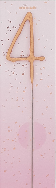 Σπινθηροβόλο κερί ροζ χρυσό - Αριθμός 4