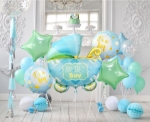 Σύνθεση μπαλονιών με ήλιο - It's a boy (5 μπαλόνια)
