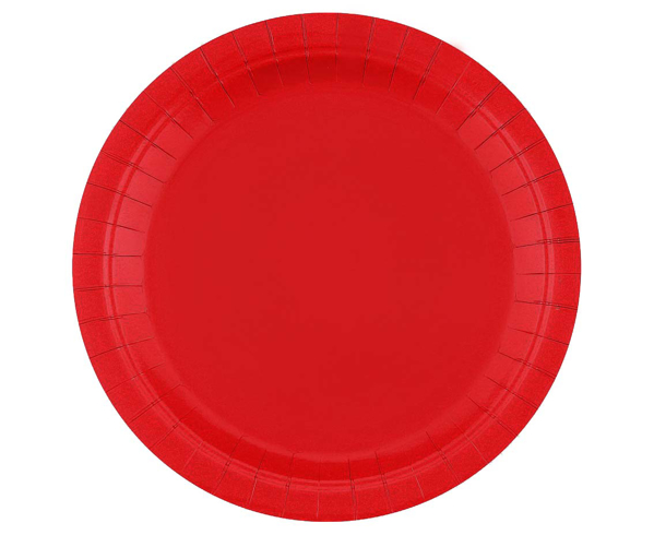 Χάρτινα πιάτα φαγητού - Κόκκινο