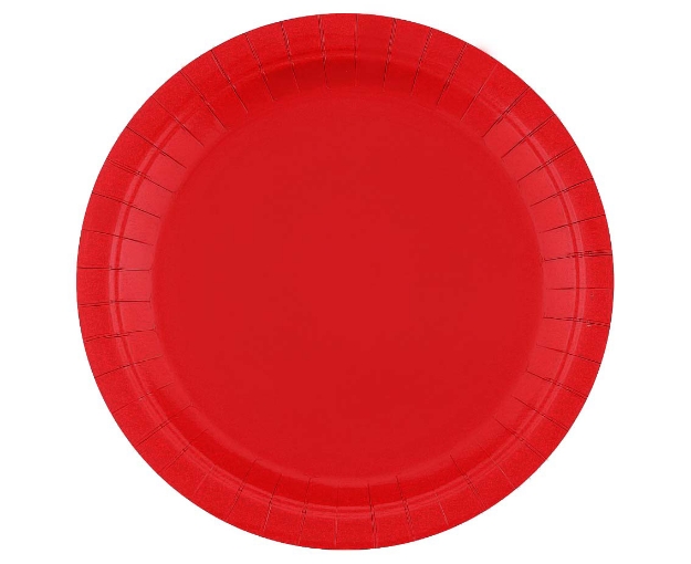 Χάρτινα πιάτα φαγητού - Κόκκινο