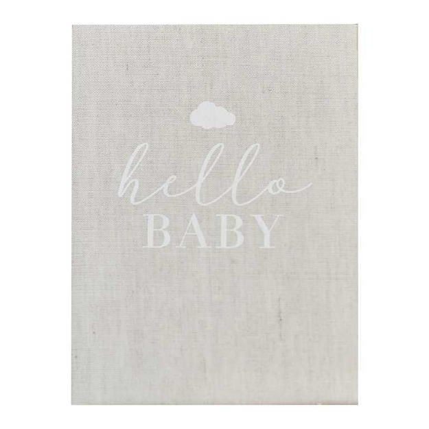 Picture of Hello Baby Neutral Linen Baby Journal Book