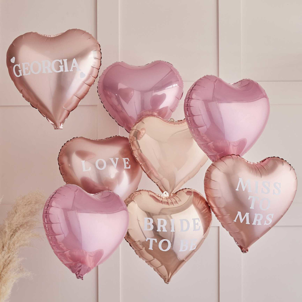 Σετ μπαλόνια foil καρδιές με αυτοκόλλητα 