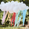 Picture of White Cloud Balloon Garland with Rainbow Streamers