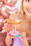 Picture of Place cards for drinking glasses Flowers, mix