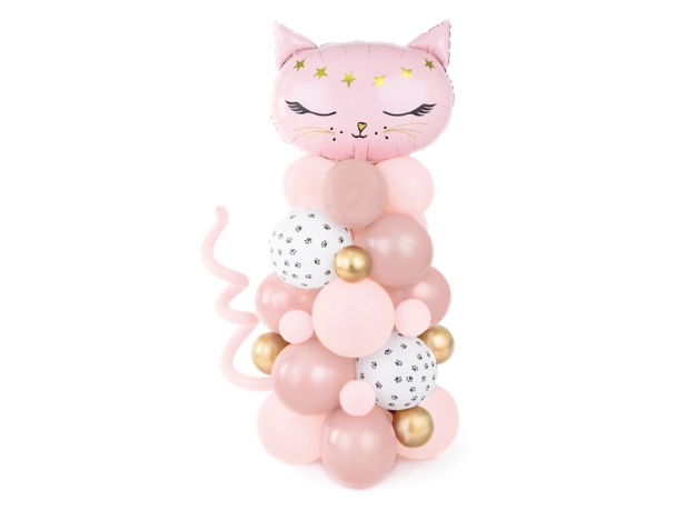 Picture of Balloon bouquet Cat, pink, 83x140cm