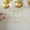 Picture of Customisable gold Happy anniversary bunting