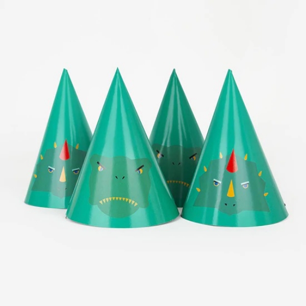 Picture of Party hats - Dino (8pcs)