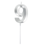 Picture of Silver 9 Number Candle