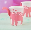 Χάρτινα ποτήρια - Ροζ δεινόσαυρος (8τμχ)