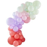 Γιρλάντα μπαλόνια (Κοραλί, λιλά, ροζ και mint)