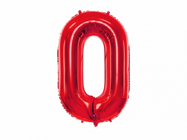 Μπαλόνι Αριθμός 0 κόκκινο 86εκ.