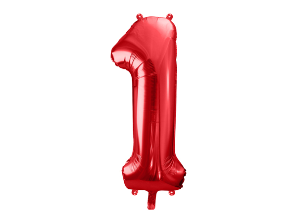 Picture of Foil Balloon Number "1", 86cm, red