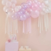 Γιρλάντα με περλέ μπαλόνια και streamers