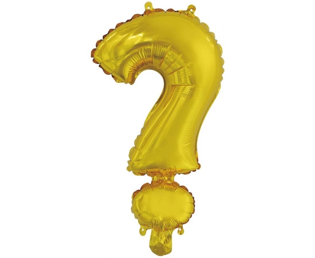 Picture of Foil Balloon ?  (question mark) Gold 40cm
