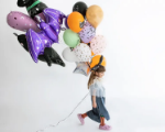 Picture of Foil Balloon purple Bat 119,5x51 cm
