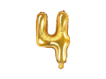 Picture of Foil Balloon Number 4 Gold 35cm