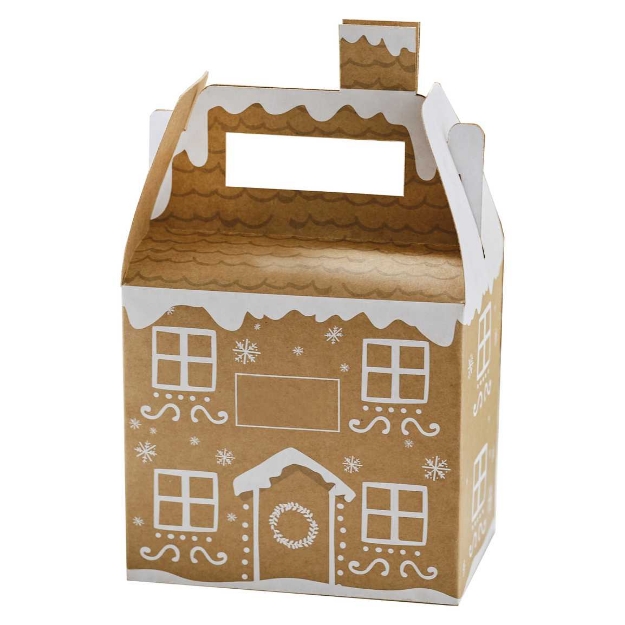 Προσωποποιημένα κουτιά δώρου - Gingerbread house (4τμχ) 