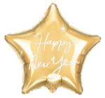 Μπαλόνι foil αστέρι - Happy new year σε χρυσό 