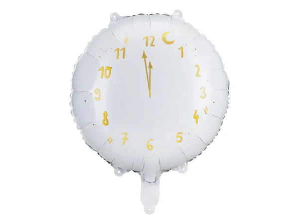 Picture of Foil balloon - Clock white