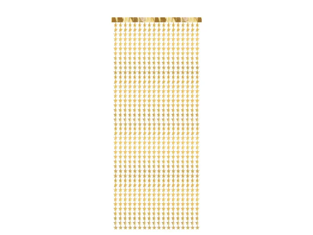 Picture of Foil Star Backdrop Curtain Decoration - Gold