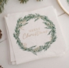Picture of Paper napkins wreath - Merry Christmas 