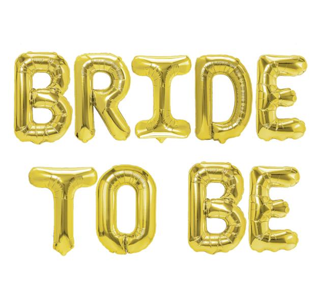 Μπαλόνια σετ BRIDE TO BE χρυσό ~35εκ