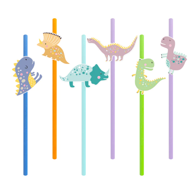 Picture of Paper straws - Baby Dinosaur (6pc.)