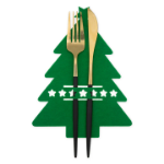 Picture of Christmas cutlery pad - Christmas tree green (6 pcs)