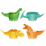 Picture of Cases for cupcakes - Baby Dinosaur (8pcs)