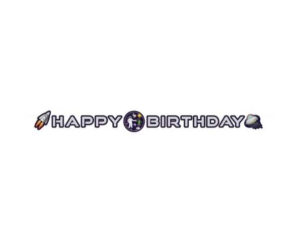 Γιρλάντα Happy Birthday - Διάστημα