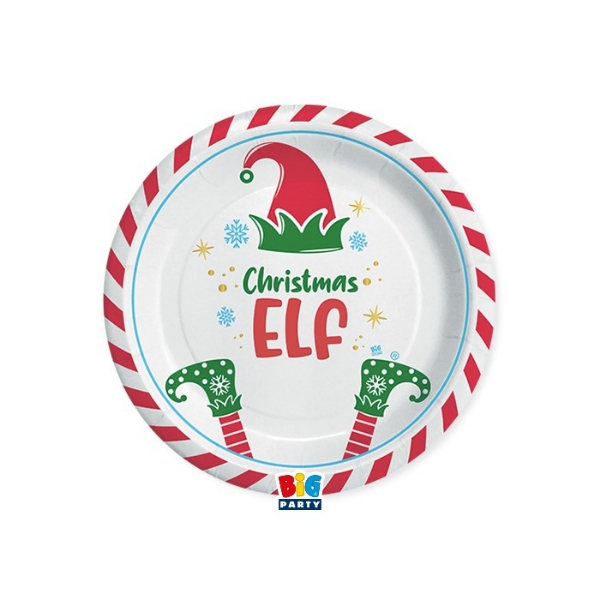Picture of Side paper plates - Christmas elf (8pcs)