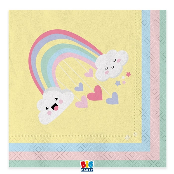 Picture of Paper napkins - Cloud and rainbow (20pcs)