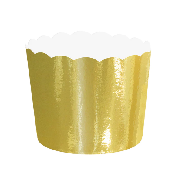 Διακοσμητικές θήκες για cupcakes - Χρυσό (10τμχ)
