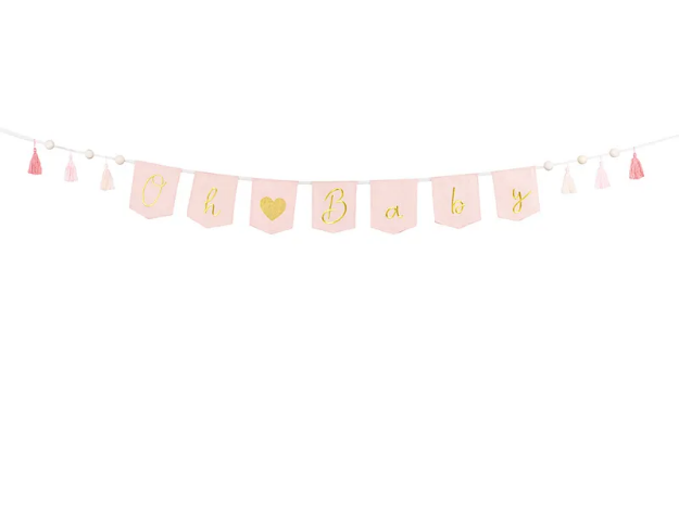 Picture of Fabric garland - Oh baby (pink)
