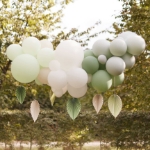 Picture of Sage Balloon Garland with Palm Spear Fans