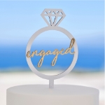 Picture of Wooden cake topper - Engaged