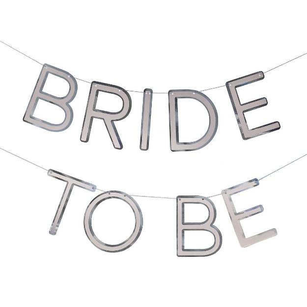 Γιρλάντα - Bride to be ασημί
