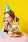 Κεράκια για τούρτα - Happy Birthday πολύχρωμα με πουά
