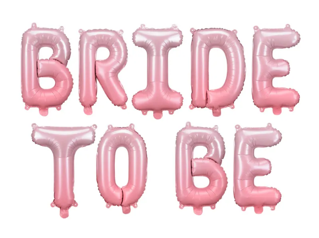 Μπαλόνια σετ BRIDE TO BE ροζ ombre ~35εκ